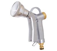 Boutté PMPR d'arrosage 100% métal Pistolet pomme pluie avec raccord rapide, Argent