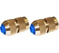 Boutté - Raccord automatique 3 billes Ø19 mm - Raccord rapide d’arrosage - Compatible tuyau 3/4" - Laiton/ABS robuste (Lot de 2)