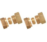 Boutté - Raccord bicône laiton femelle 15x21 pour tube Ø16 - Étanchéité fiable plomberie (Lot de 2)