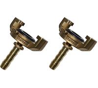 Boutté - Raccord express laiton pour tuyau Ø8 mm - Connexion rapide - Haute résistance - Compatible air, eau (Lot de 2)