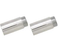 Boutté - Rallonge de robinet Chrome 15x21 longueur 50 mm - Extension de filetage (Lot de 2)