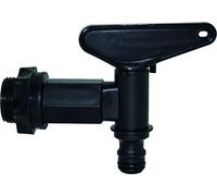 Boutté - Robinet de cuve plastique PEHD 1/4 tour - Nez automatique universel - Pour cuves eau pluie - Noir