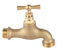 Boutté - Robinet de jardin 15x21 (1/2") - Laiton massif - Filetage mâle - Idéal arrosage extérieur