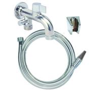 Boutté Robinet de jardin 2 en 1 in two avec lance, Argent