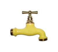 Boutté - Robinet laiton jaune - Entrée 15x21 (1/2") Nez 20x27 - Raccord standard arrosage - Finition décorative