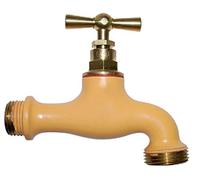 Boutté - Robinet laiton ocre orange - Entrée 15x21 (1/2") Nez 20x27 - Raccord standard arrosage - Finition décorative