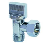Boutté SPH12C - Robinet de chasse équerre 1/4 tour mâle 12x17 - Chrome brillant - Raccord sanitaire WC ou lavabo