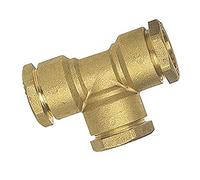 Boutté - Té égal laiton pour tuyau polyéthylène Ø25 - Raccord d’irrigation et arrosage