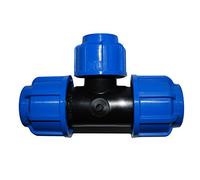 Boutté - Té plastique réduit D32-25-32 - Raccord en T pour tuyau polyéthylène