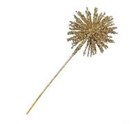 Boutures de décoration en forme d'étoile en trois dimensions pour sapin de Noël, couronnes et arrangements floraux, fabriquées en matériau ABS robuste (doré)