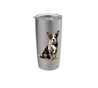 Bouvier australien, illustration du talon bleu Gobelet isotherme en acier inoxydable double paroi