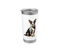 Bouvier australien, illustration du talon bleu Gobelet isotherme en acier inoxydable double paroi
