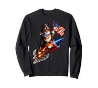 Bouvier Bernois 4 Juillet Drapeau américain Sweatshirt