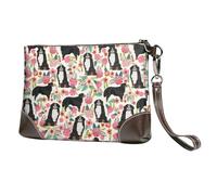 Bouvier Bernois à Motifs Floraux de Style Vintage,Sacs à Main en Cuir PU pour Femmes, Pochette à Fermeture éclair, Portefeuille, Sac à Main avec dragonne