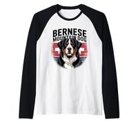 Bouvier Bernois avec drapeau suisse - Vintage Berner Manche Raglan