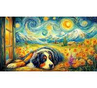 Bouvier Bernois dans Une cabane Confortable Puzzle 1000 pièces pour Adultes - Papier recyclé Activité à Domicile & Idée Cadeau Parfaite 38x26/1000pcs