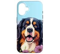 Bouvier Bernois Mignon dans Le Jardin de Fleurs de Printemps Chiot Coque pour iPhone 16