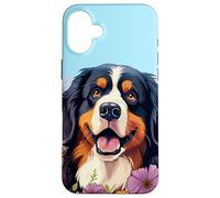 Bouvier Bernois Mignon dans Le Jardin de Fleurs de Printemps Chiot Coque pour iPhone 16 Plus