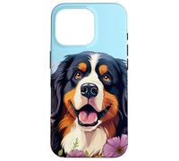 Bouvier Bernois Mignon dans Le Jardin de Fleurs de Printemps Chiot Coque pour iPhone 16 Pro