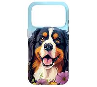 Bouvier Bernois Mignon dans Le Jardin de Fleurs de Printemps Chiot Coque pour iPhone 17 Pro