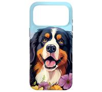 Bouvier Bernois Mignon dans Le Jardin de Fleurs de Printemps Chiot Coque pour iPhone 17 Pro Max