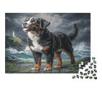 Bouvier Bernois Puzzle pour Adultes 1000 Pièces Puzzle 1000 Pièces Phare Côtier Détente Cadeau Famille 70x50cm/1000pcs