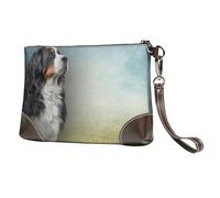 Bouvier Bernois,Sacs à Main en Cuir PU pour Femmes, Pochette à Fermeture éclair, Portefeuille, Sac à Main avec dragonne