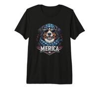 Bouvier Bernois Vintage 4 Juillet Merica T-Shirt Haut de Gamme