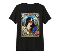 Bouvier Bernois Vintage Berner dans Les Alpes T-Shirt Haut de Gamme