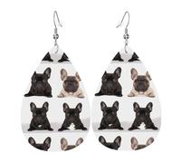 Bouvier Français Boucles D’Oreilles En Cuir Légères Boucles D'Oreilles Pendantes De Goutte Tendancees Boucle D’Oreille En Cuir Pour Danse Décorations Femme