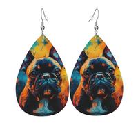 Bouvier Français Coloré Boucles D'Oreilles De Goutte Décontractées Boucles D'Oreilles Pendantes En Forme Légères Boucle D'Oreille Pour Femme Danse Accessoire