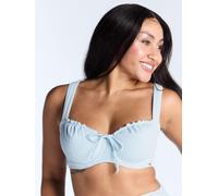 Boux Avenue Boux Avenue Blue Amalfi Texture Bikini Top