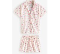 Boux Avenue Boux Avenue Cream Heart & Roses Print Short Pyjamas In a Bag
