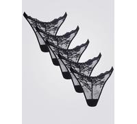 Boux Avenue Lot de 5 culottes brésiliennes Boux Avenue Fran en dentelle haute