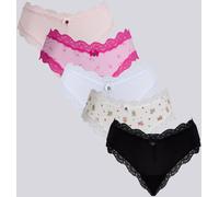 Boux Avenue Lot de 5 culottes brésiliennes Boux Avenue Tatiana bordées de dentelle
