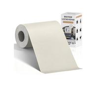 BOUYEER Simili Cuir Autocollant, 10x210 CM Cuir Autocollant, Set de Réparation en Cuir Synthétique Écologique & Sans Odeur, Pour Réparation Canapé/Sièges Auto/Sacs/Rénovation, Blanc ivoire