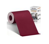 BOUYEER Simili Cuir Autocollant, 10x210 CM Cuir Autocollant, Set de Réparation en Cuir Synthétique Écologique & Sans Odeur, Pour Réparation Canapé/Sièges Auto/Sacs/Rénovation, Vin Rouge
