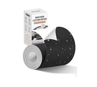 BOUYEER Simili Cuir Autocollant, 40x210 CM Cuir Autocollant, Set de Réparation en Cuir Synthétique Écologique & Sans Odeur, Pour Réparation Canapé/Sièges Auto/Sacs/Rénovation, Noir