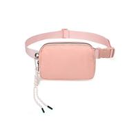 Bovagu Crossbody, Long Strap Crossbody Bag, Anti Theft Crossbody Bag for Women Men Travel Hiking Running,Outdoors Hands-Free Wallets Waist Pack Phone Bag(Pink)