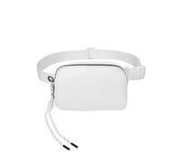 Bovagu Crossbody, Long Strap Crossbody Bag, Anti Theft Crossbody Bag for Women Men Travel Hiking Running,Outdoors Hands-Free Wallets Waist Pack Phone Bag(White)