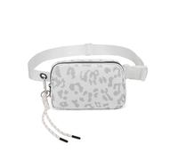 Bovagu Crossbody, Long Strap Crossbody Bag, Anti Theft Crossbody Bag for Women Men Travel Hiking Running,Outdoors Hands-Free Wallets Waist Pack Phone Bag(Leopard White)