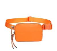 Bovagu Duo Iris Sac à bandoulière de 144,8 cm de long, petit sac à bandoulière avec sangle réglable, sac banane tendance pour course à pied, pour homme et femme, Orange, Taille unique