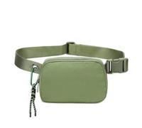 Bovagu Duo Iris Sac à bandoulière de 144,8 cm de long, petit sac à bandoulière avec sangle réglable, sac banane tendance pour course à pied, pour homme et femme, Vert, Taille unique