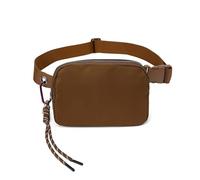 Bovagu Duo Iris Sac à bandoulière de 144,8 cm de long, petit sac à bandoulière avec sangle réglable, sac banane tendance pour course à pied, pour homme et femme, marron, Taille unique