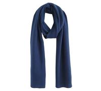 Bovari Écharpe en 100 % cachemire, pour homme et femme, en tricot de qualité supérieure, douce et chaude, Bleu/bleu foncé, L