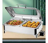 BOVDC 9L Chafing Dish Buffet Electrique, Température Réglable(A,1/2 Pan)