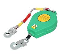 BOVDC Dispositif Antichute a Rappel Automatique, 150 kg Harnais de Securite Anti Chute Toiture et Travaux en Hauteur, Dispositif Anti Chute 3-20m avec Crochet Autobloquant(Vert,3 mètres)