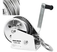 BOVDC Treuil Manuel a Manivelle avec Cable Acier 10m(1200lbs) | Acier inoxydable Treuil Remorque Bateau, Voiture, Palan Manuel à Cliquet, Tire Fort Manuel Forestier pour Traction et Levage