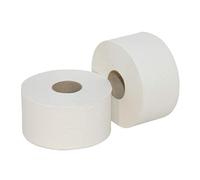 BOVE Mini Jumbo 8108000 Lot de 12 rouleaux de papier toilette double épaisseur 160 m Blanc