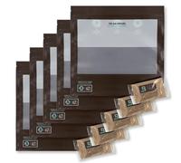 Boveda Fresh Bag - 62 % RH taille 67 inclus - Sacs de rangement 40,6 x 40,6 cm pour durcir et stocker jusqu'à 0,5 kg (453,6 g) Lot de 5 - 5 grandes fermetures éclair avec pack de contrôle de